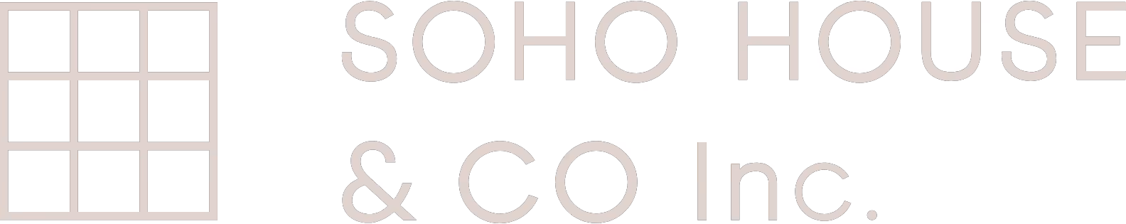 White grid logo next to text reading SOHO HOUSE & CO Inc.