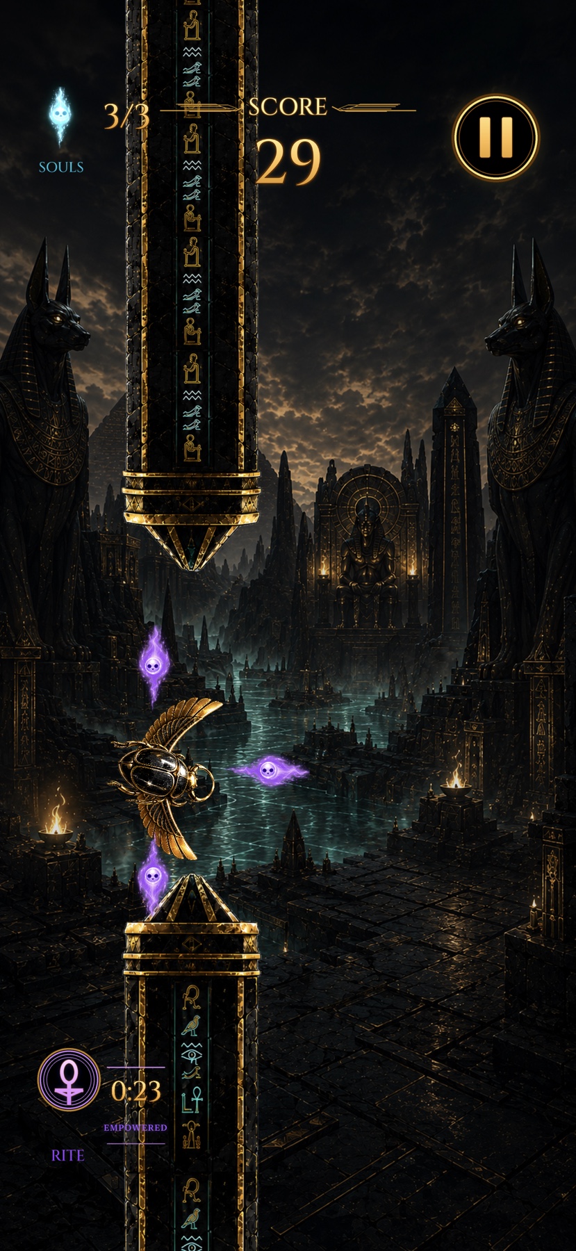 Scaraba obsidian temple environment.