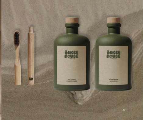 Äckee House haircare packaging