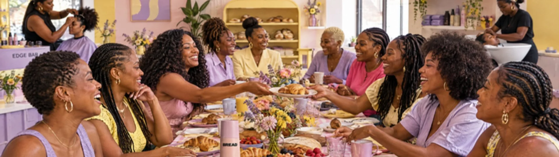 Wash-day brunch table for twelve