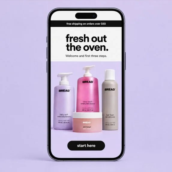 Welcome email mockup