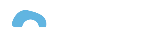 Ostion Glitante logo with a blue abstract shell shape on the left.