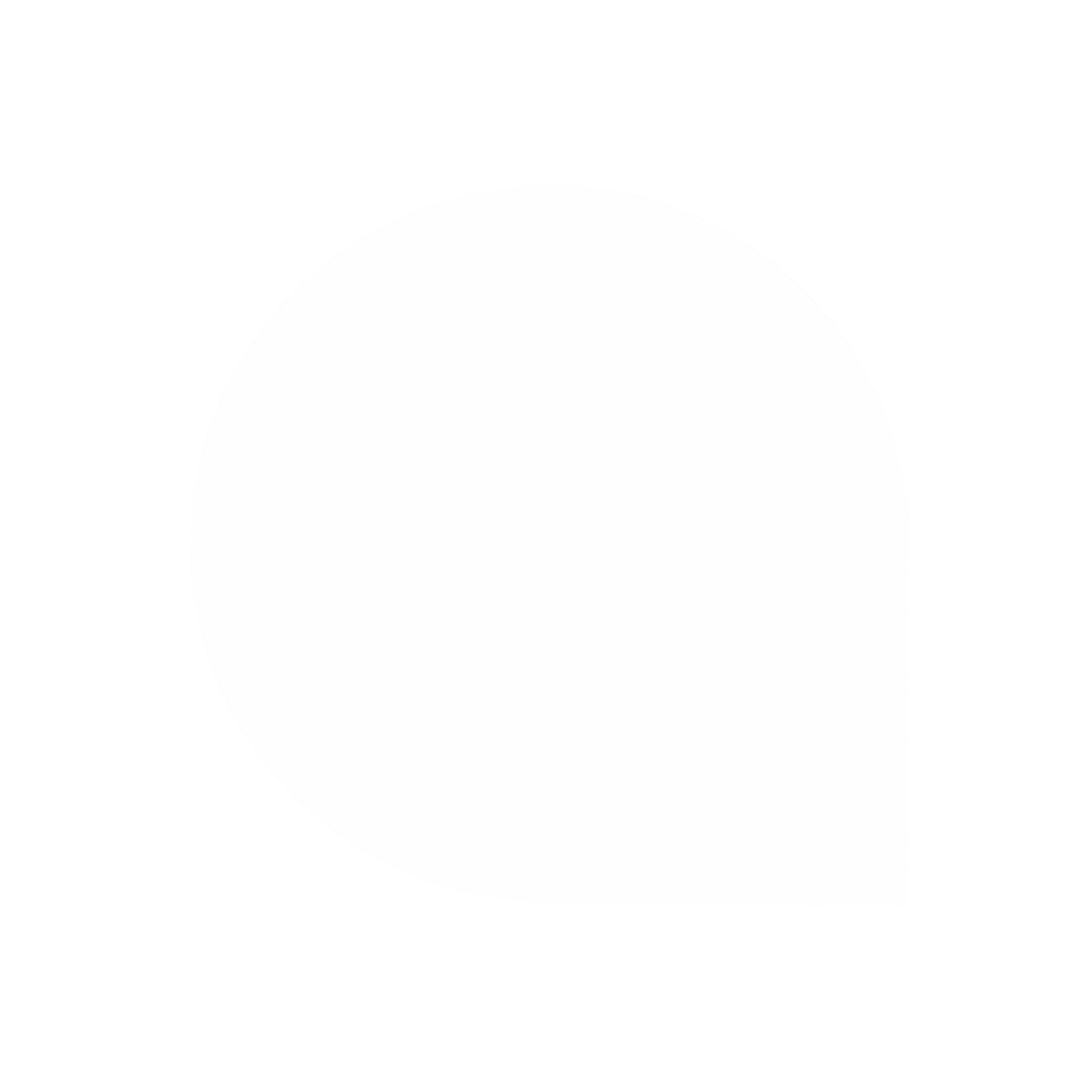 White speech bubble icon with rounded top and pointed bottom right on black background.