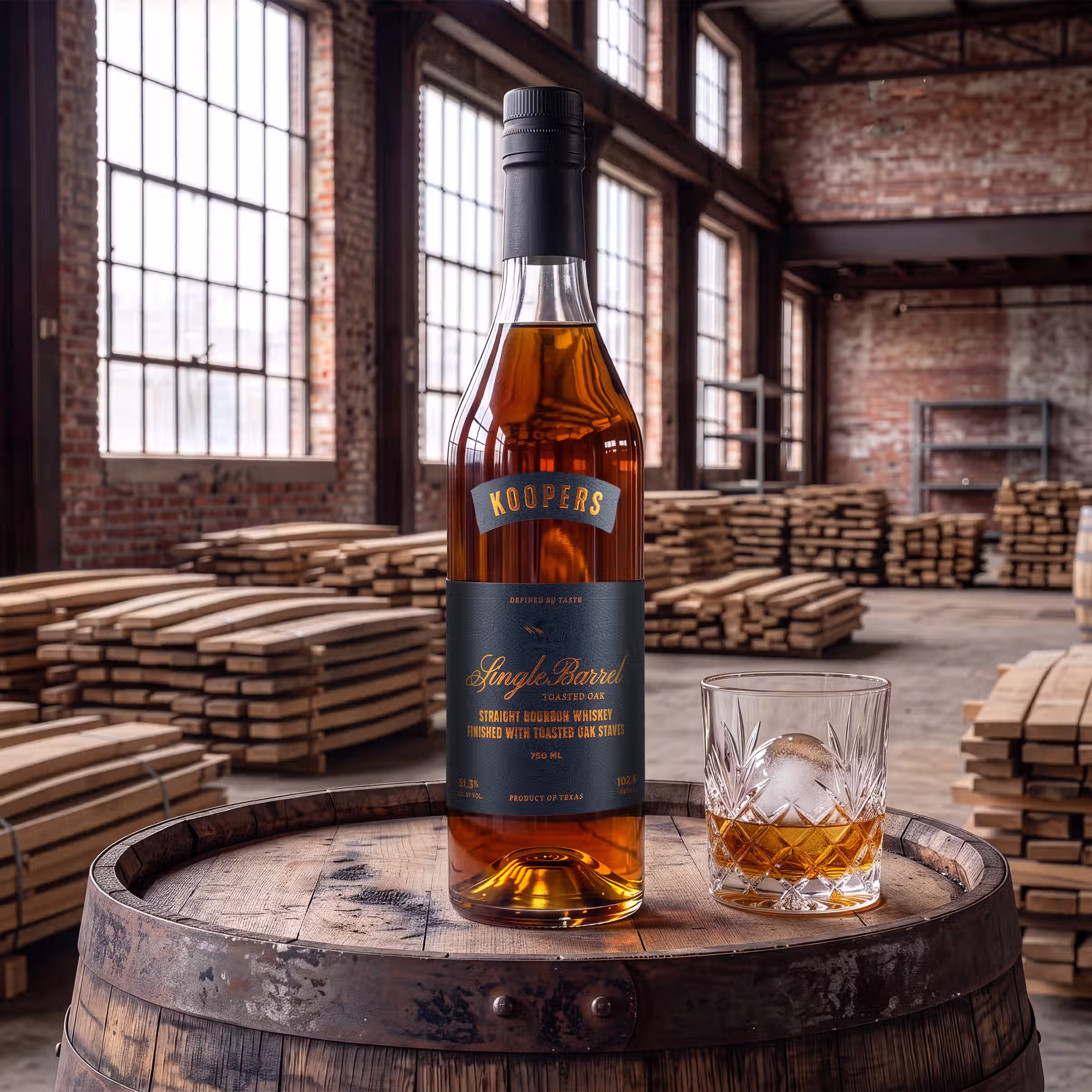 Single Barrel Toasted Oak - Stave Finished Bourbon