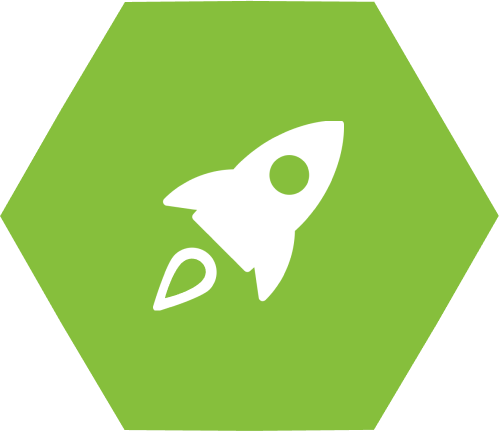 Boost productivity green icon