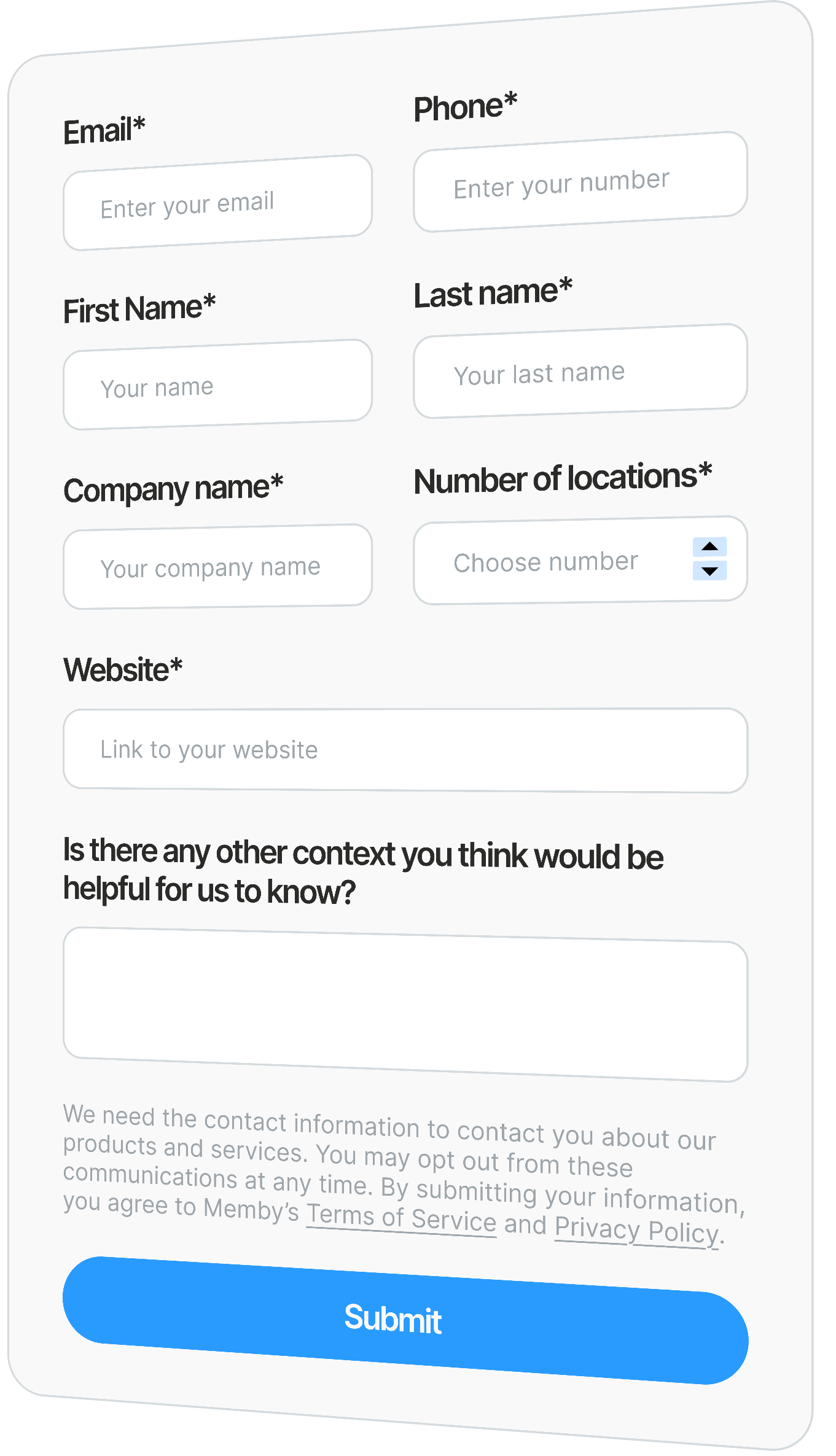 Custom design Framer form
