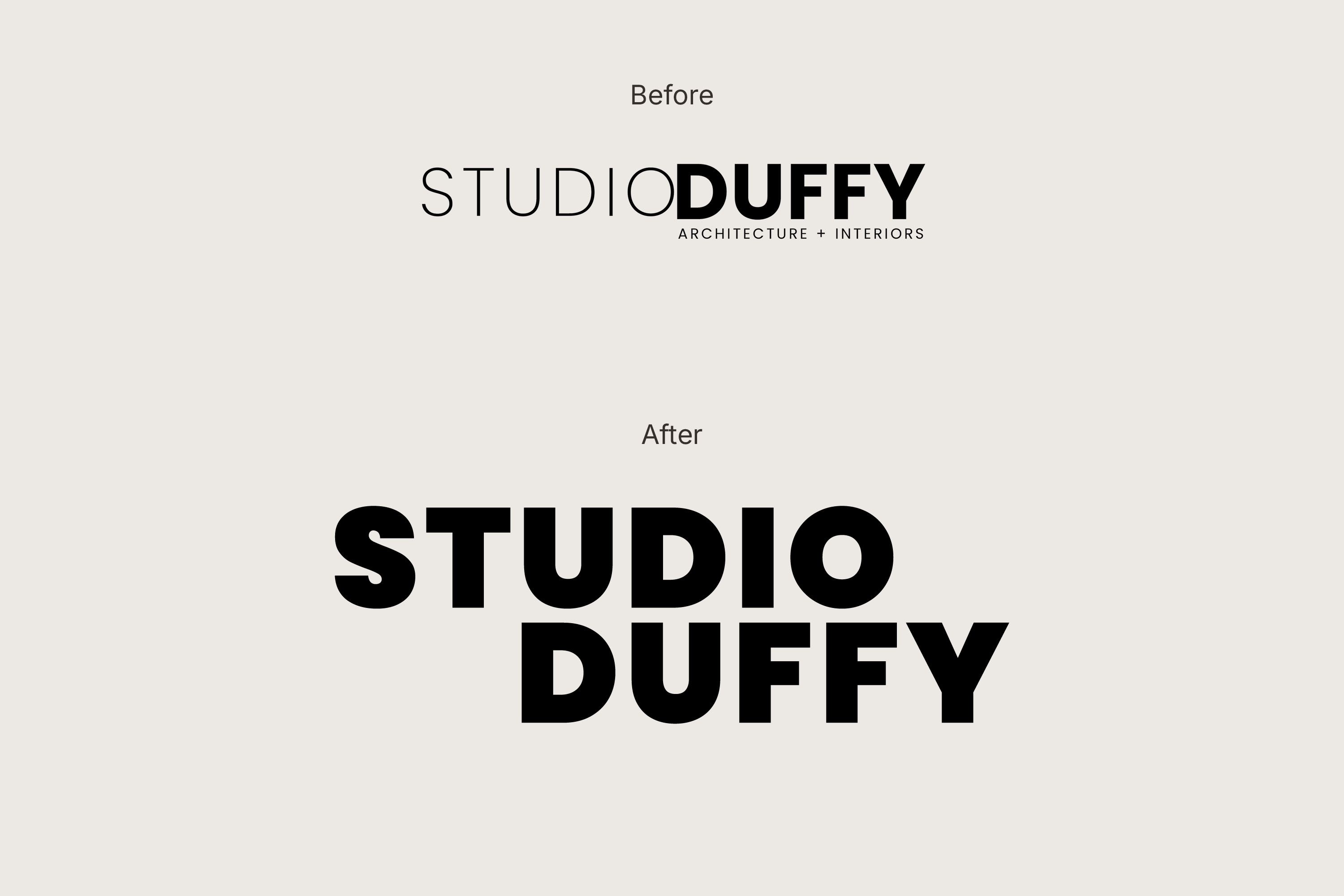 Studio Duffy logo and brand identity designed by Alice Bosc Studio