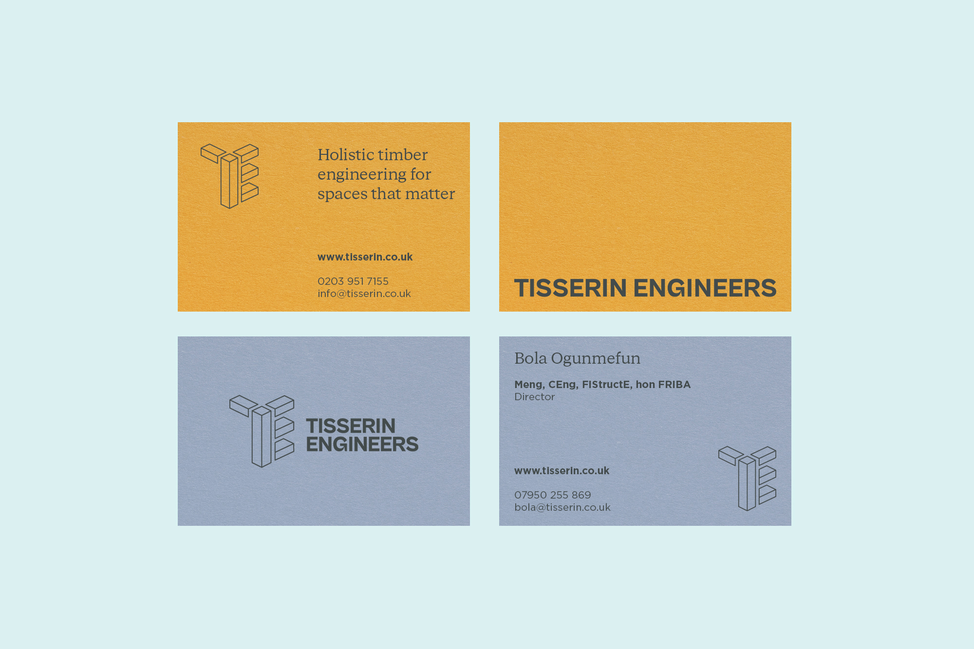 Tisserin Engineers branded business cards