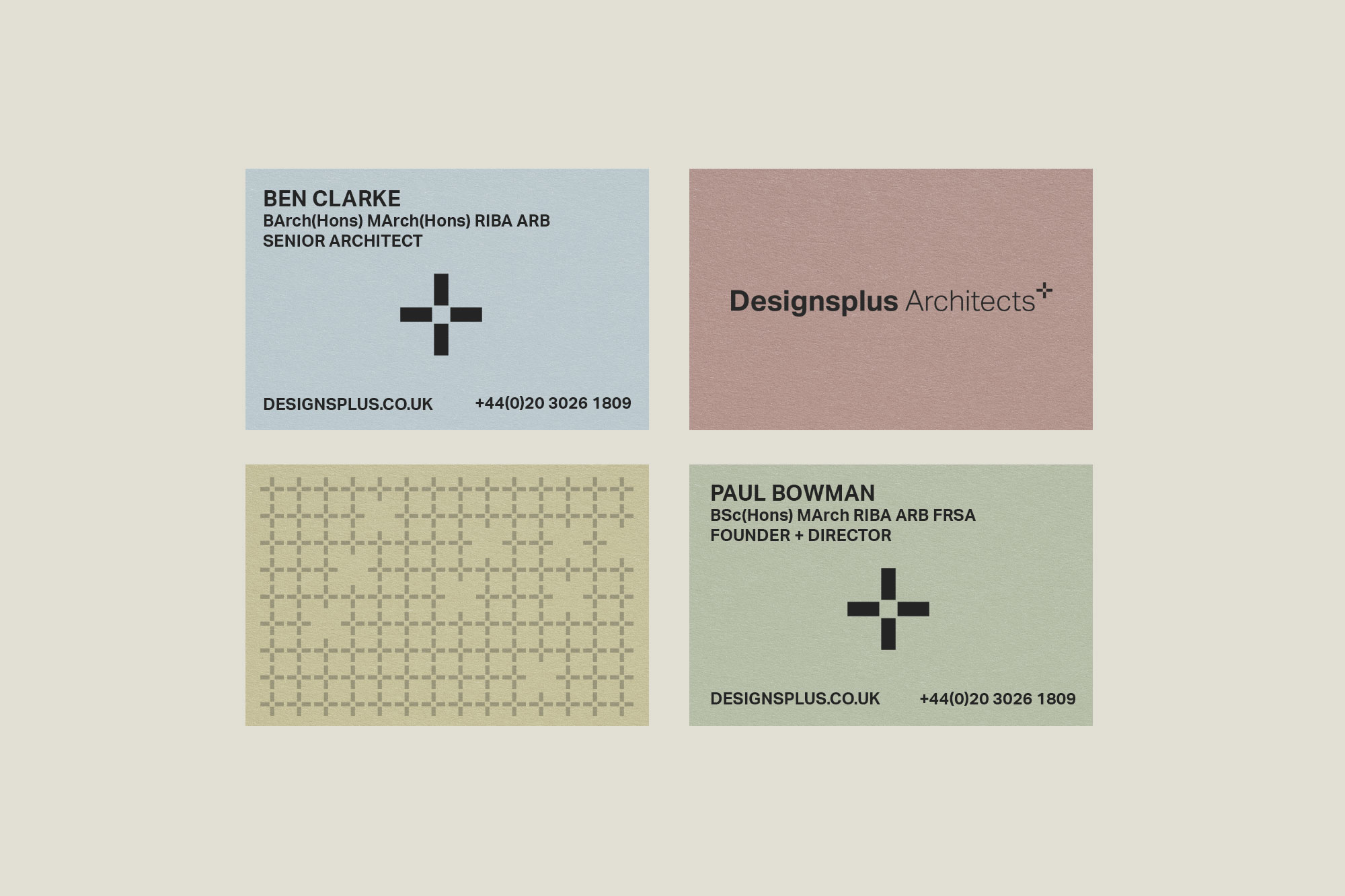 Designsplus Architects branded business cards