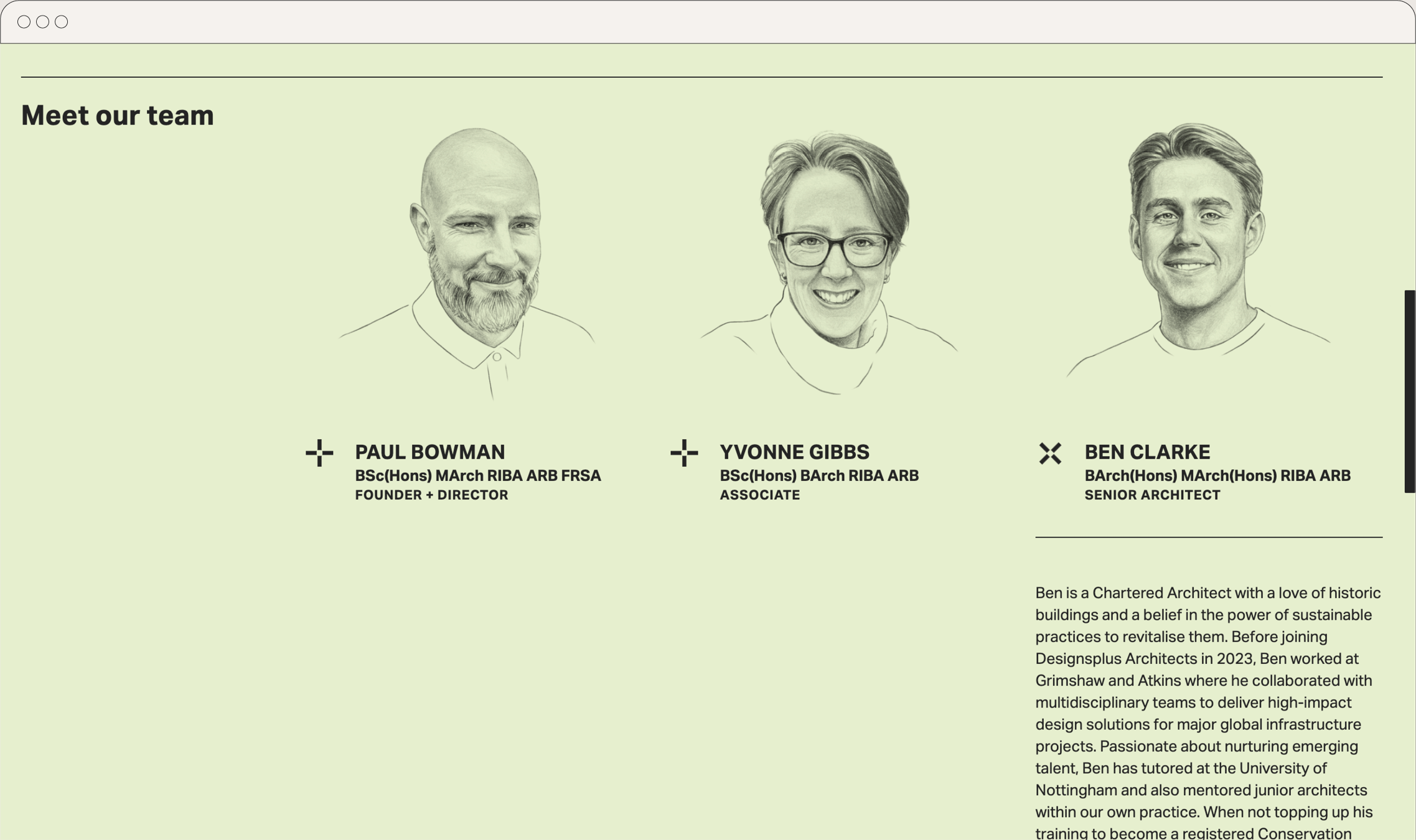 Designsplus Architects website — about page