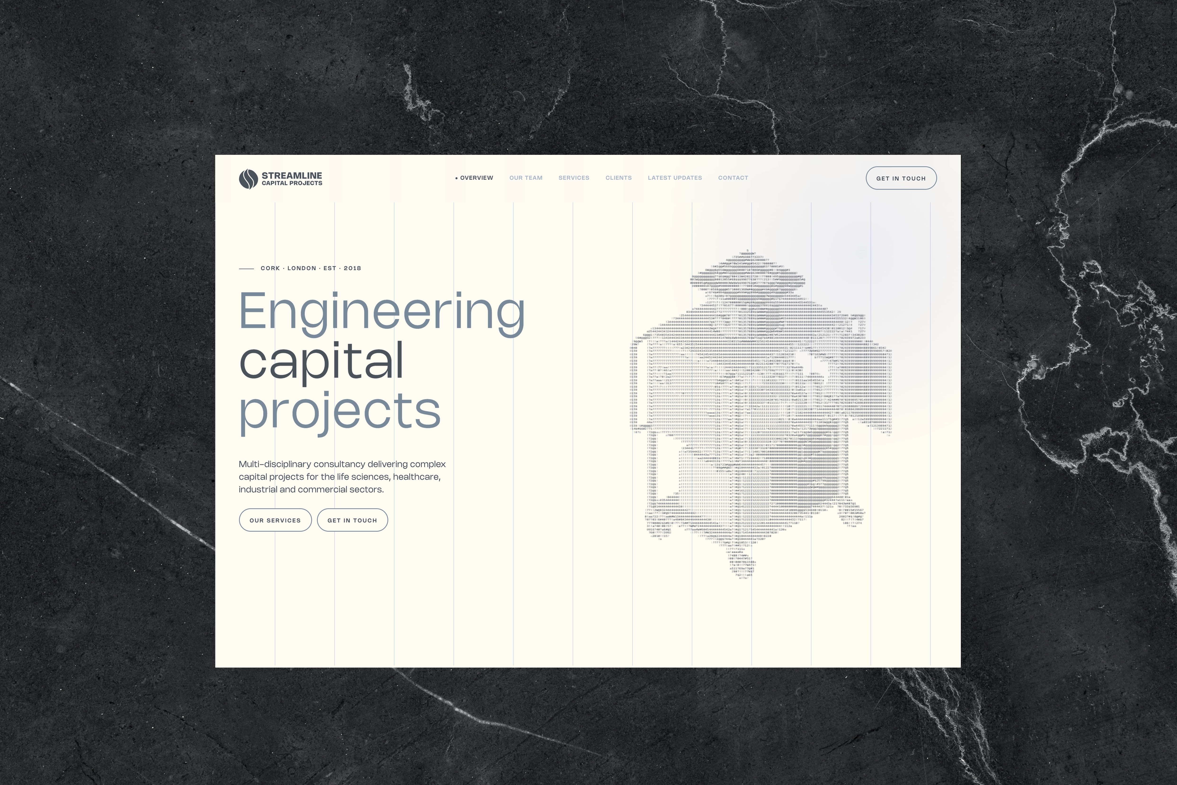 Streamline Capital Projects website — homepage desktop view