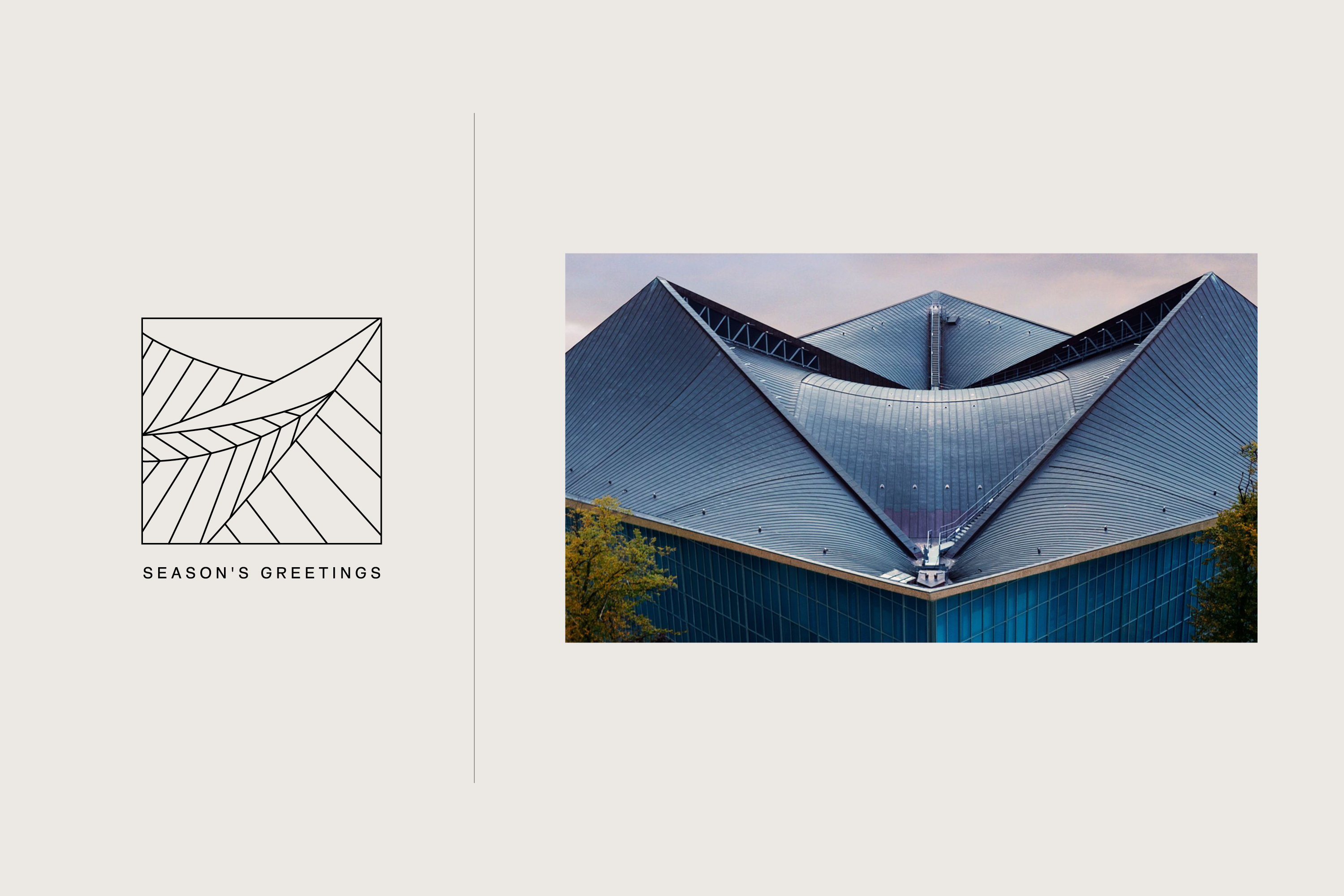 The Design Museum greeting card — linear illustration drawing