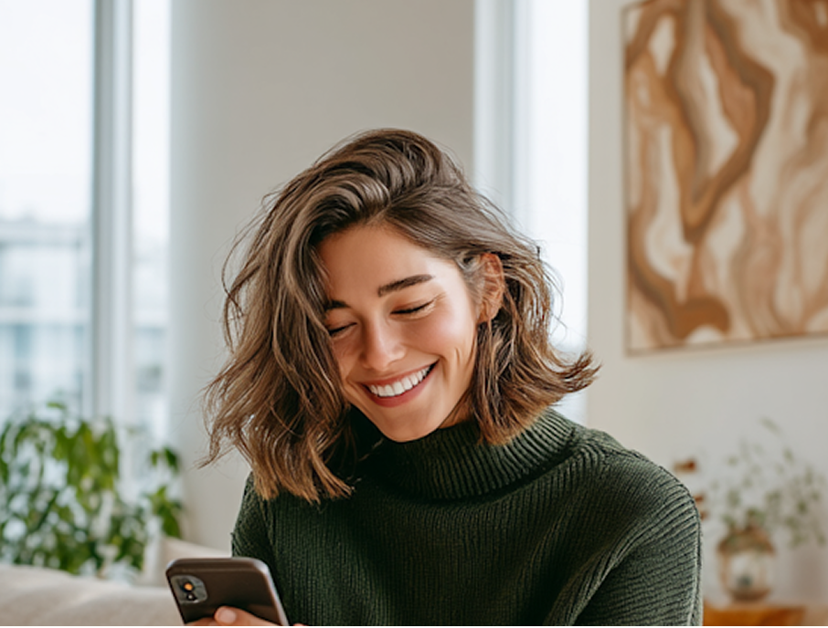 A girl using mobile