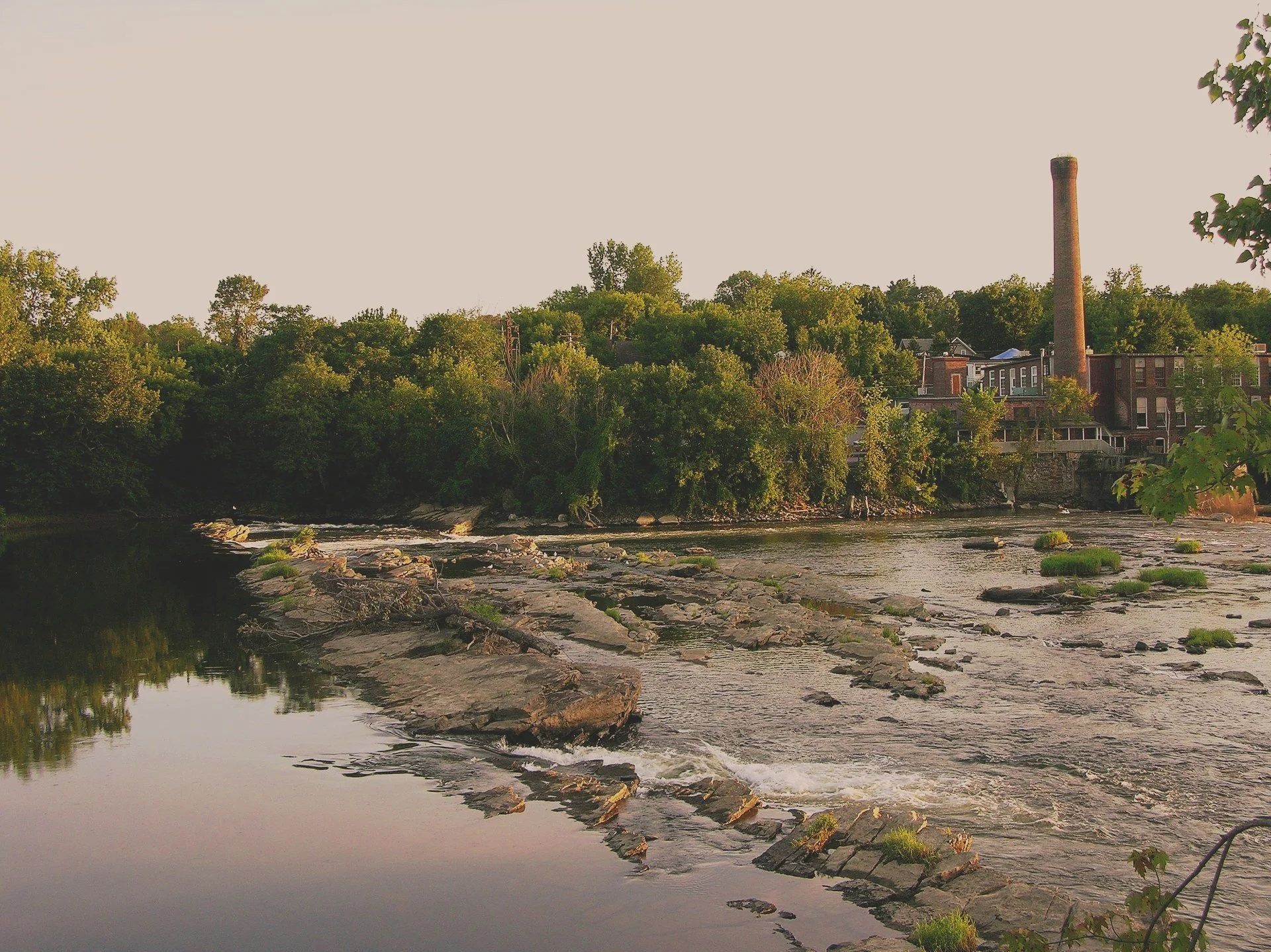 The Winooski River near the office in Burlington, Vermont