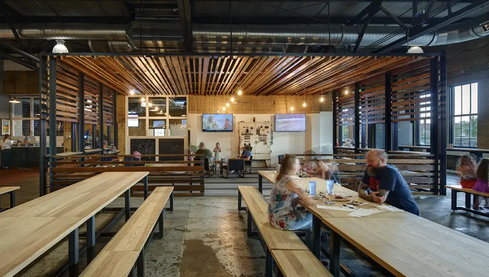 Beer Hall at the Taproom at Wonder Bread in Waterloo, Iowa