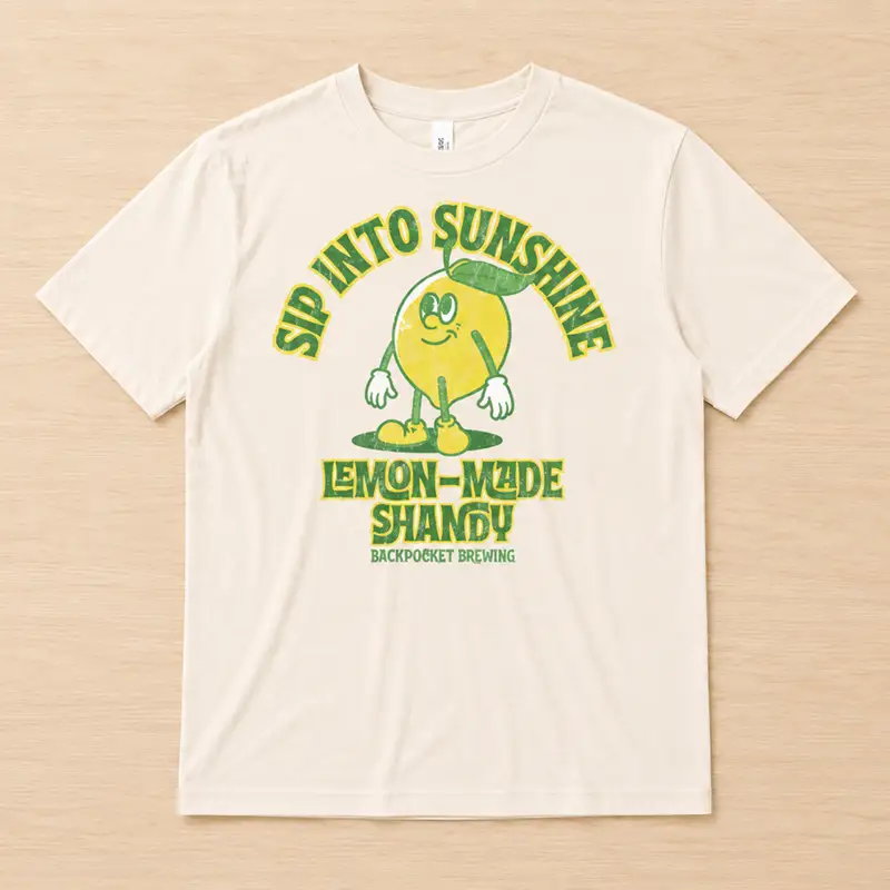 Lemon-Made Shandy Backpocket Brewing T-Shirt