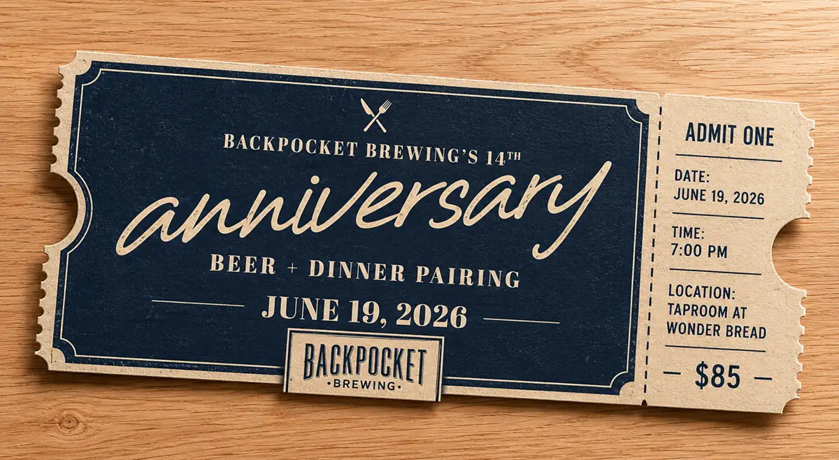 Backpocket Brewing 14th Anniversary Beer + Dinner Pairing