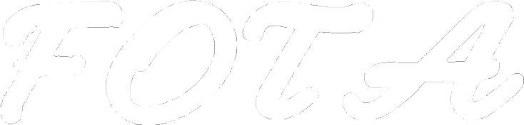 Text reading 'FOTA' in bold, white, italicized letters on a transparent background.