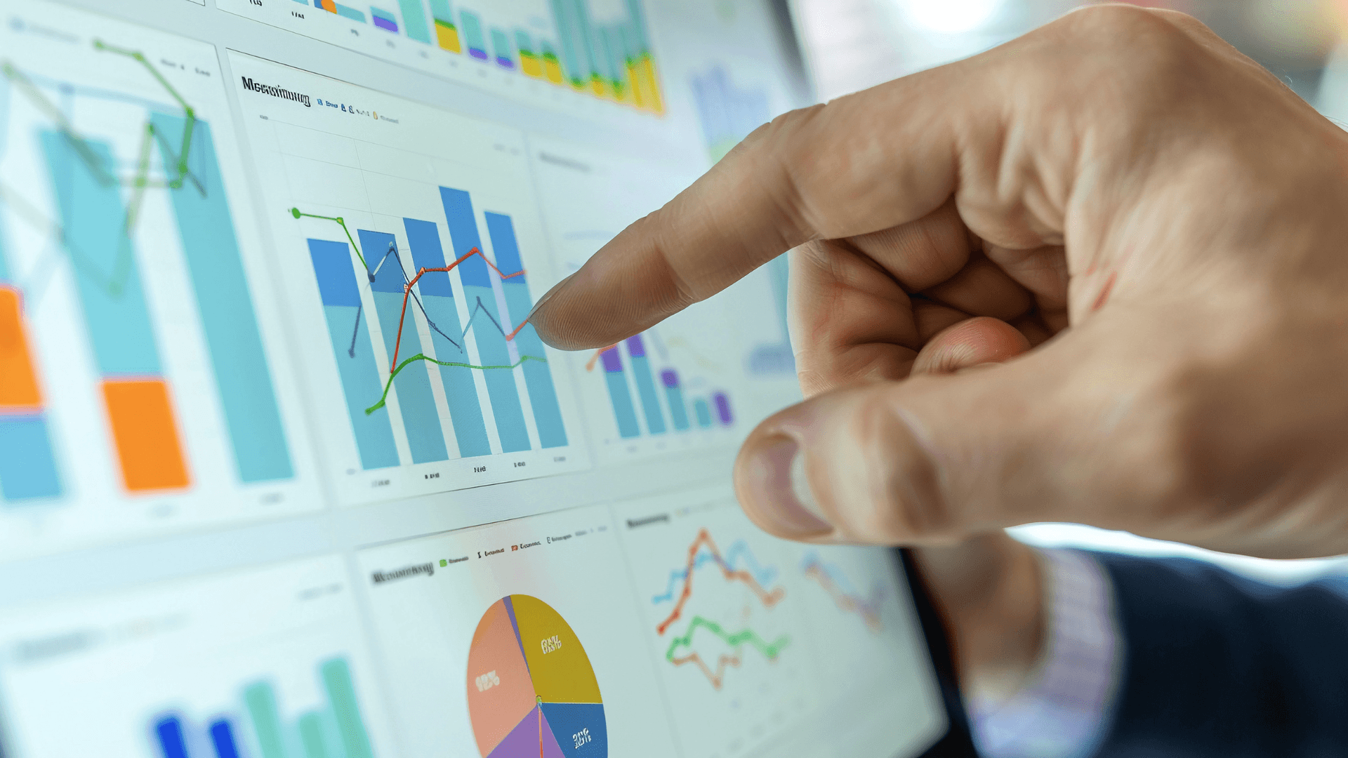 Marketer reviewing a performance dashboard