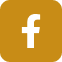 Facebook logo in white on a mustard yellow rounded square background.