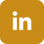 LinkedIn logo with white "in" letters inside a rounded square orange background.
