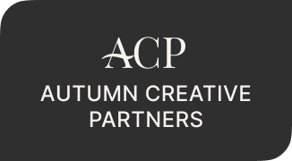 Autumn Creative Partners logo containing a monogram and a wordmark. Image links to top of Home Page.