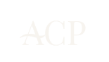 Monogram logo with stylized letters A, C, and P in a serif font; links to home page.