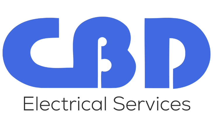 Logo for CBD Electrical Services with stylized blue letters CBD above the company name.
