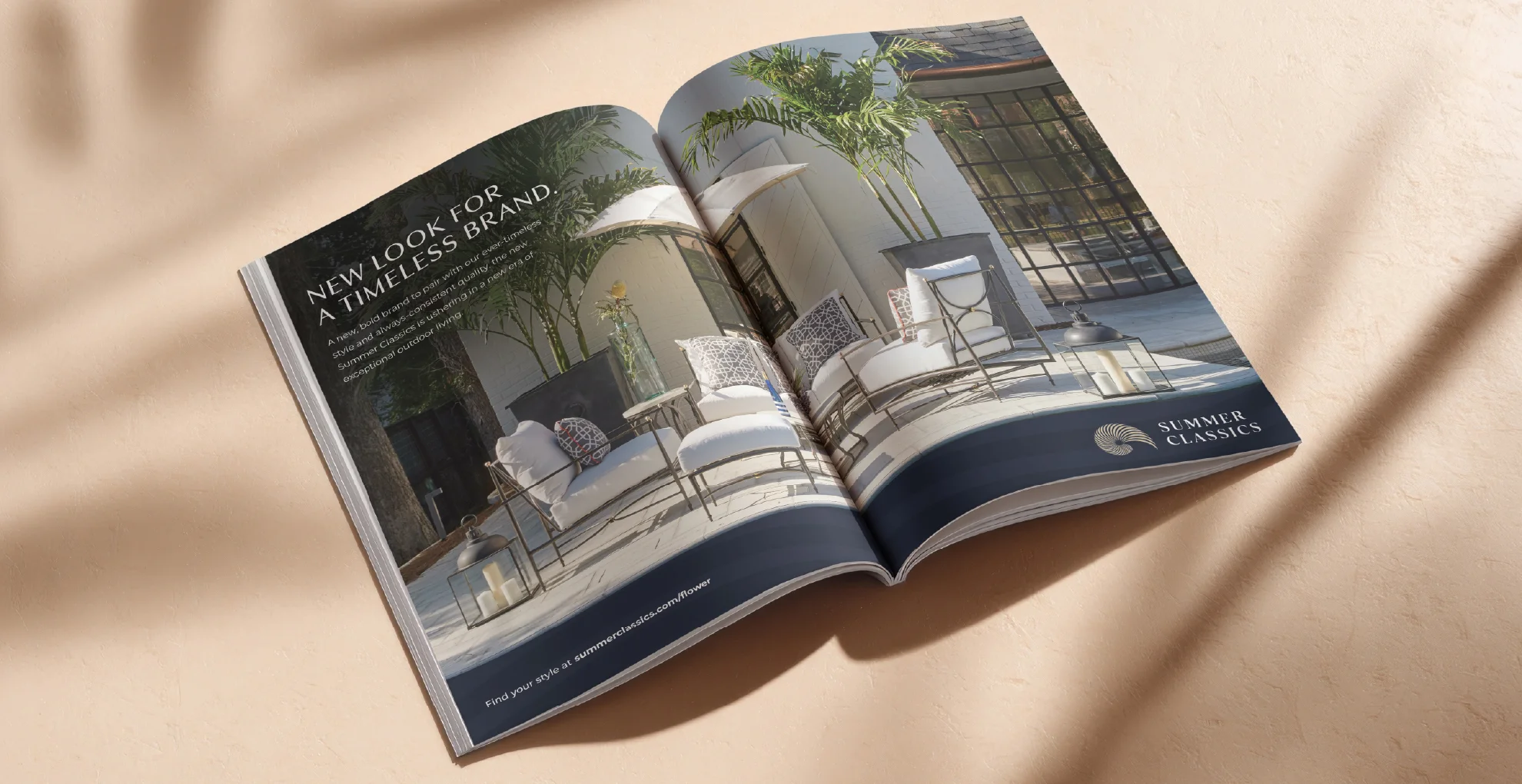Photograph of a Summer Classics print ad in a magazine