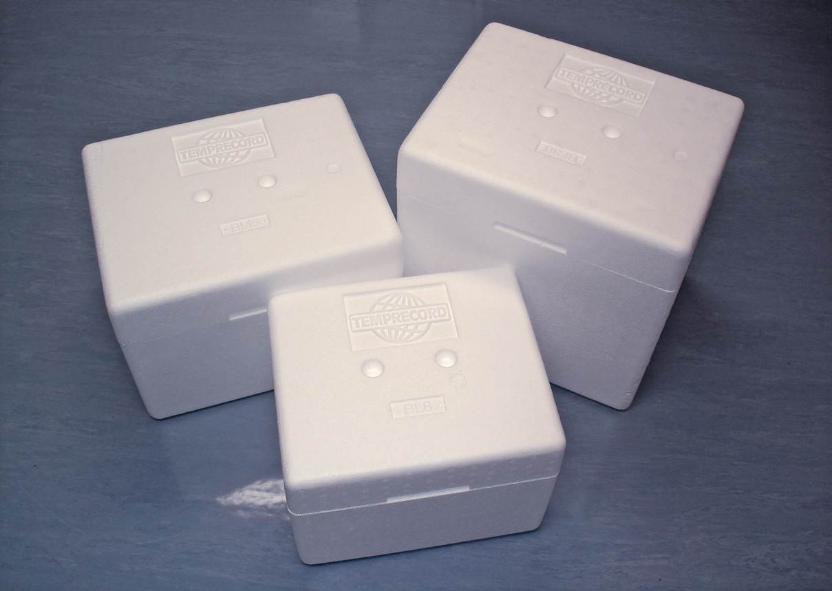 Polystyrene bins in various sizes