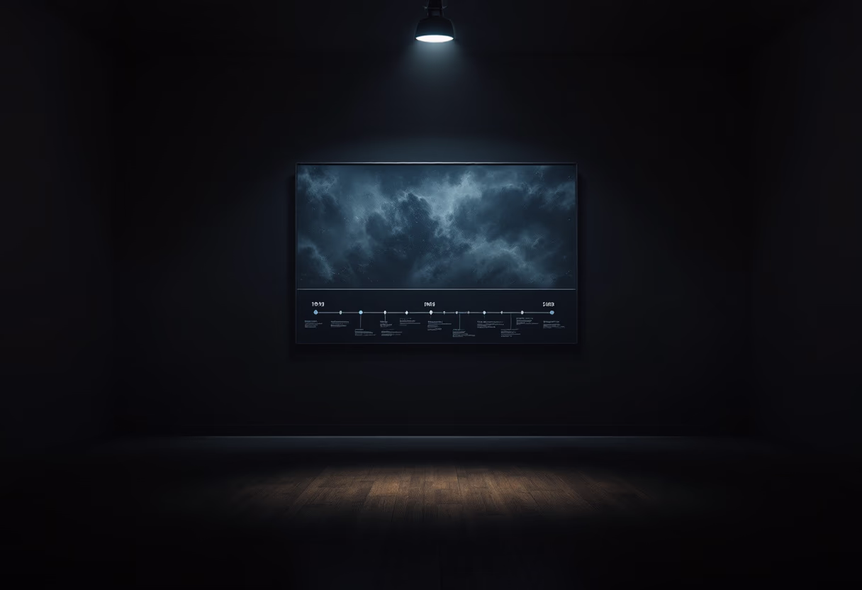 image of company milestones in a timeline format (for an edtech)