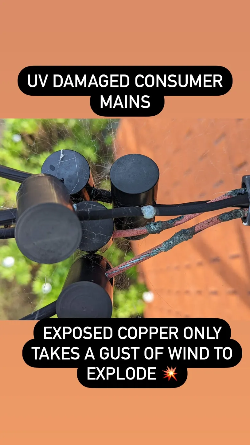 UV damaged cables