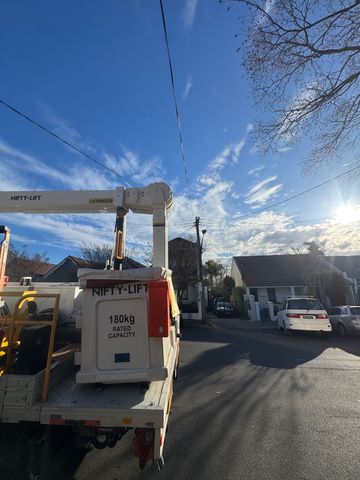 High Demand Electrical elevated work platform truck attending an emergency service cable job in Leichhardt