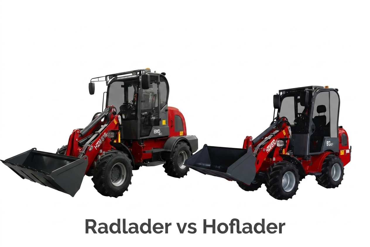 Radlader vs. Hoflader – was ist der Unterschied?