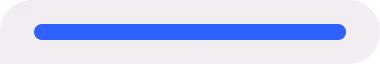 Blue progress bar with rounded edges on a light gray background.