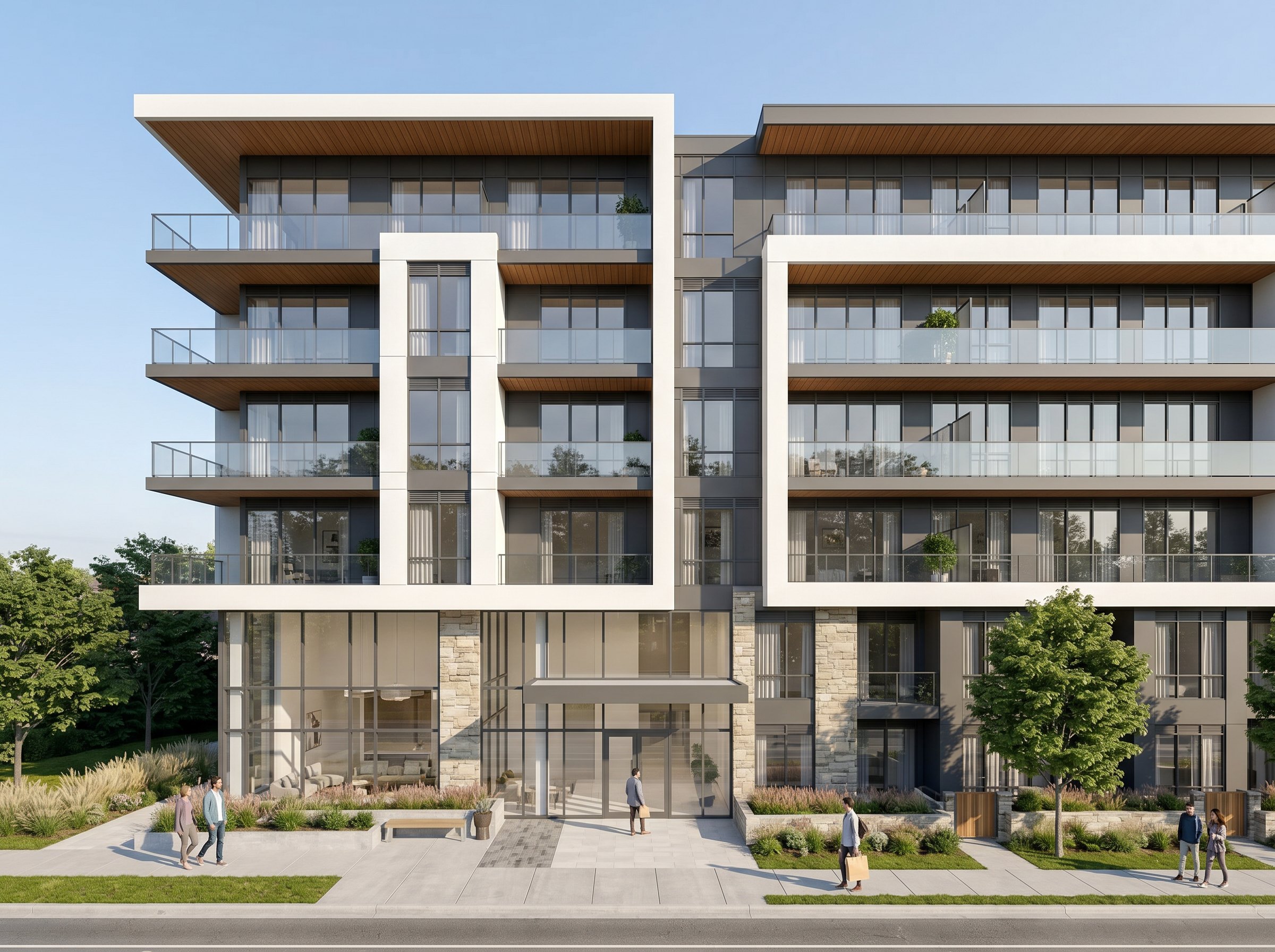 Street-level rendering along Bayview Avenue.
