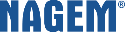 NAGEM company logo in bold blue capital letters.