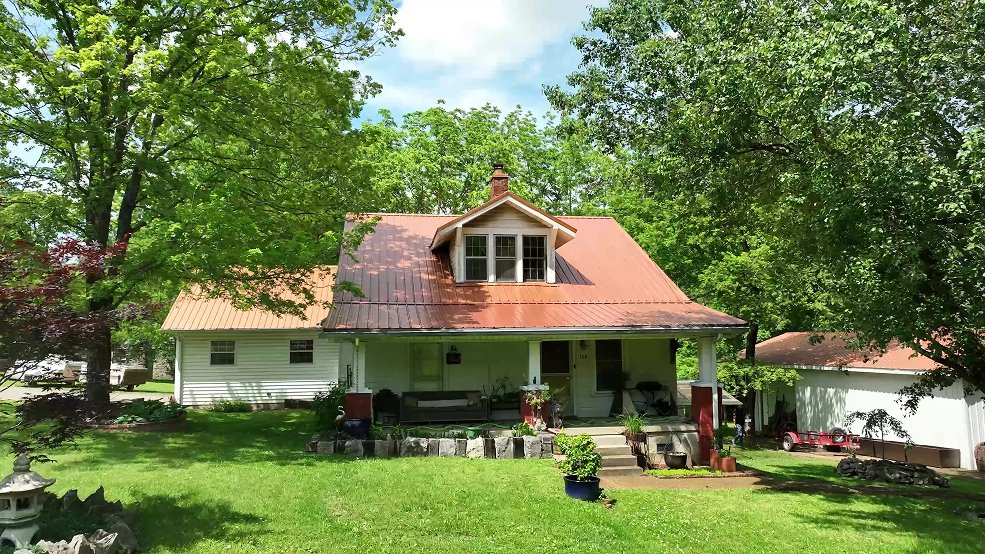 Bronze classic panel metal roof on a home in Clarksville, TN