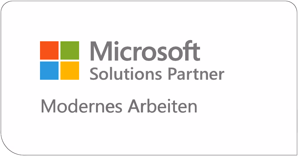Microsoft Solutions Partner Siegel "Modernes Arbeiten"