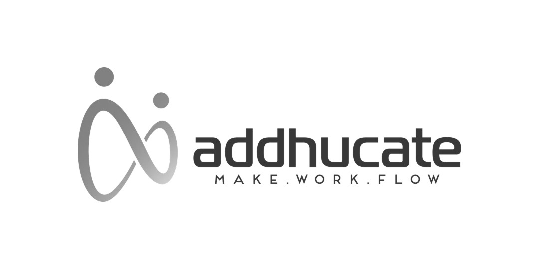Addhucate company logo with tagline MAKE.WORK.FLOW.