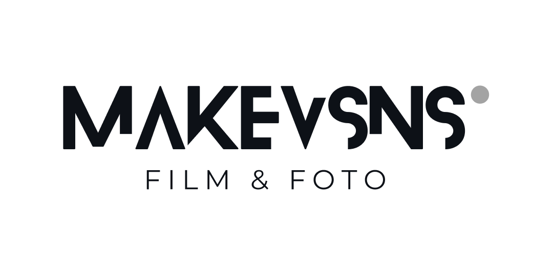 MAKEvSNS film and photo logo with black text and a small gray dot