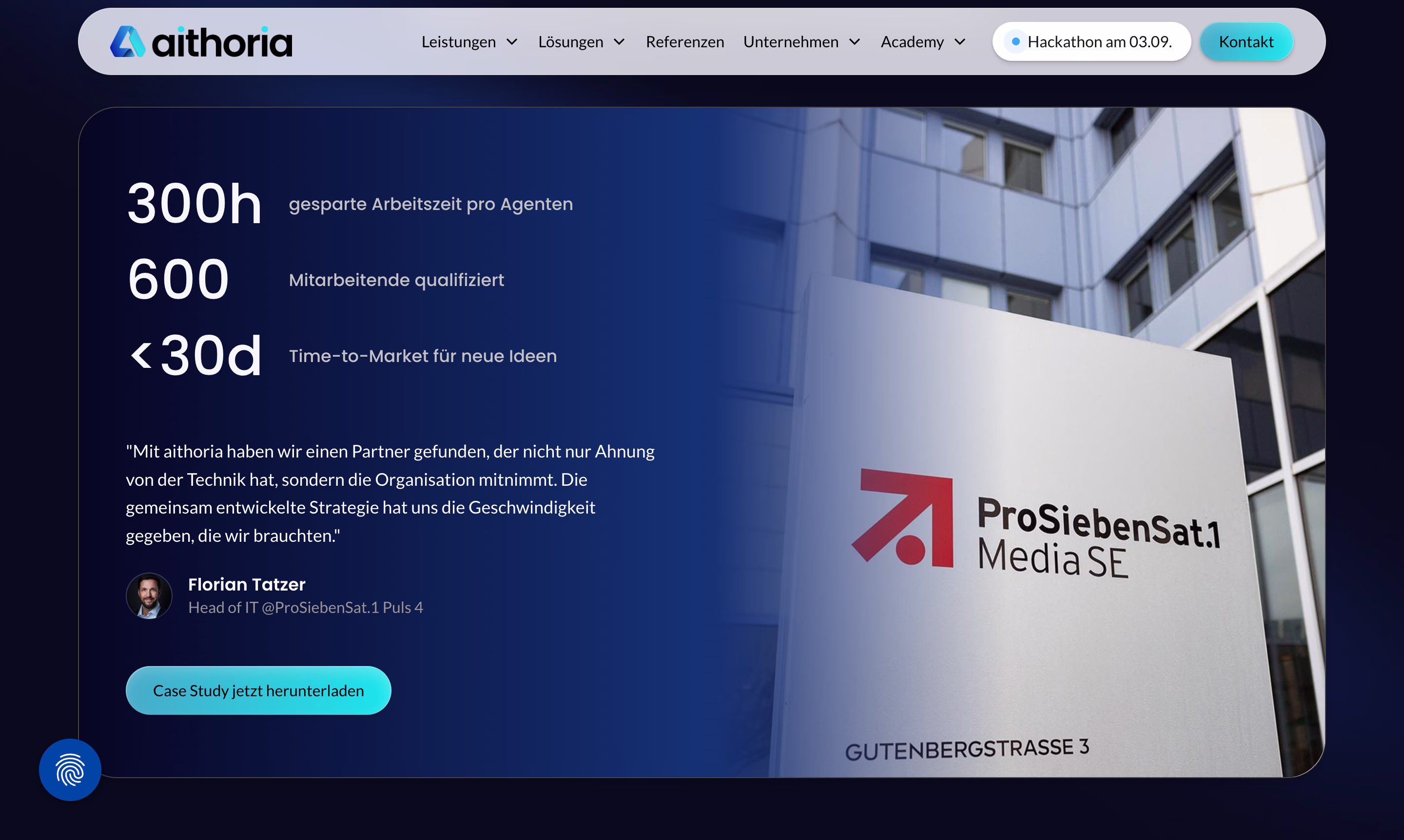 Case study highlights time savings, trained staff, fast idea time-to-market with ProSiebenSat.1 Media SE.