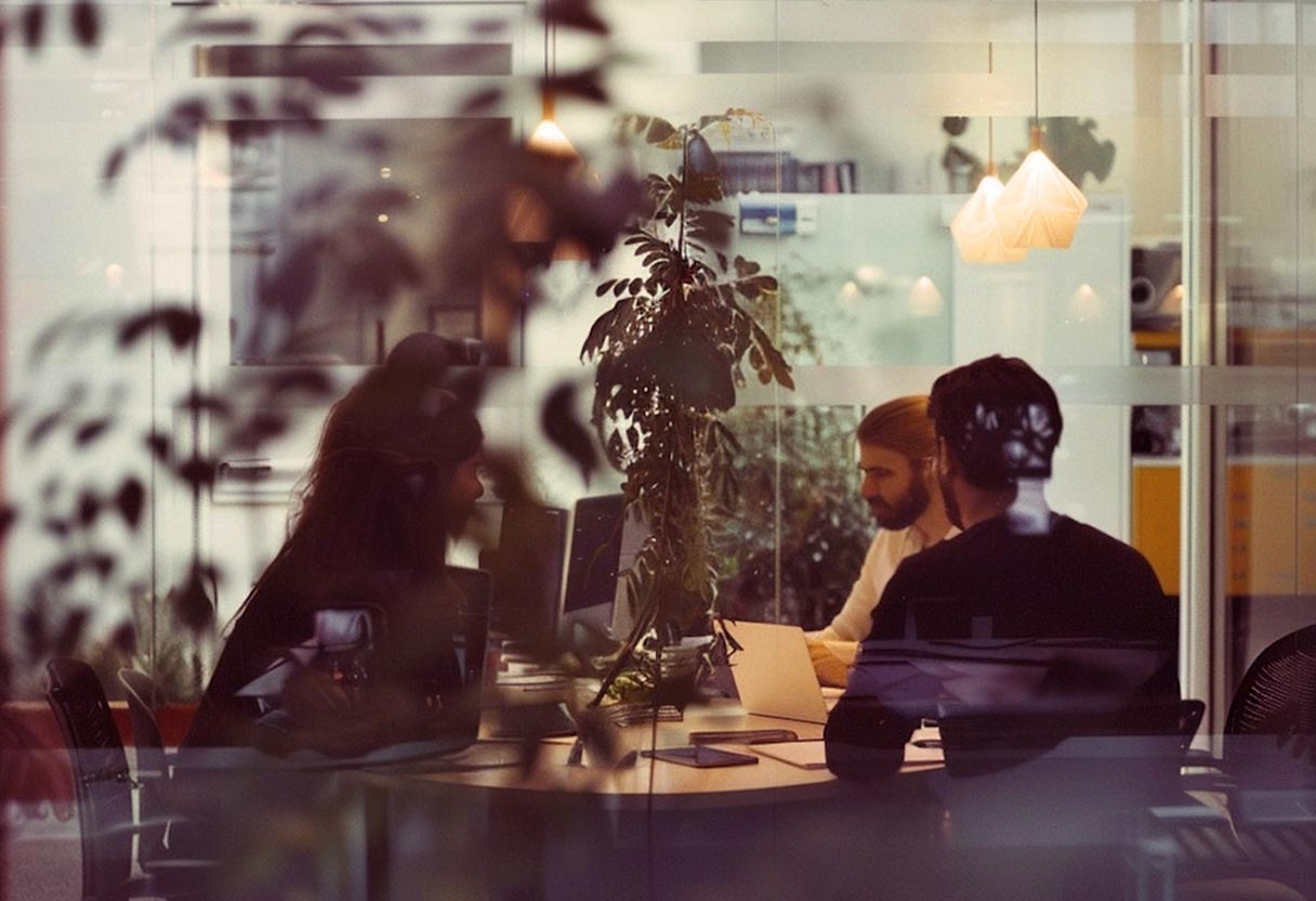 image of team discussion (for a hr tech)