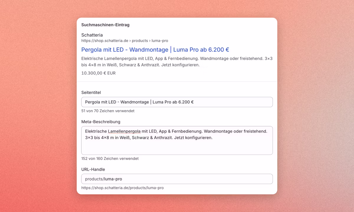 Beispiel für einen optimalen Title Tag und eine Meta Description