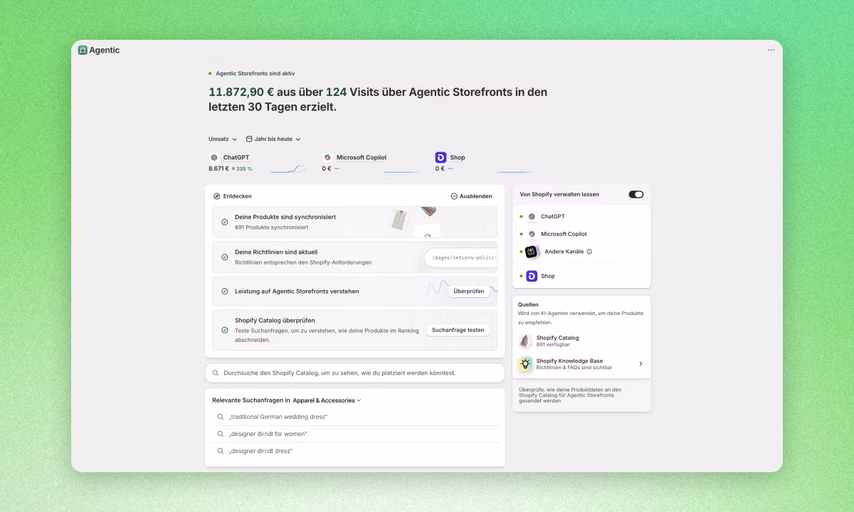 Shopify Agentic Storefronts: Produktdaten werden für die KI-Suche aufbereitet