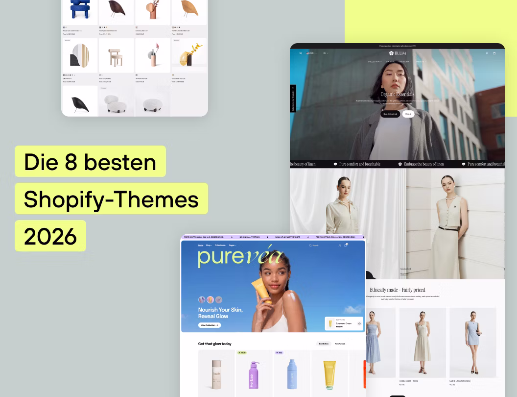 Die besten Shopify Themes 2026 im Vergleich: kostenlose und Premium-Themes