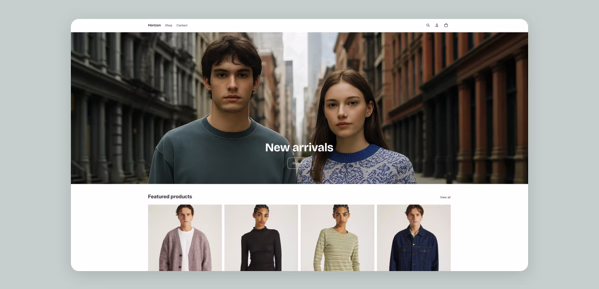 Shopify-Theme Horizon: kostenloses Standard-Theme für moderne Shops