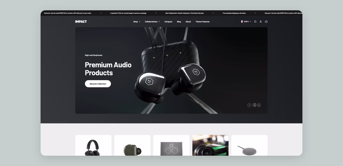 Shopify-Theme Impact von Maestrooo für auffällige DTC-Marken
