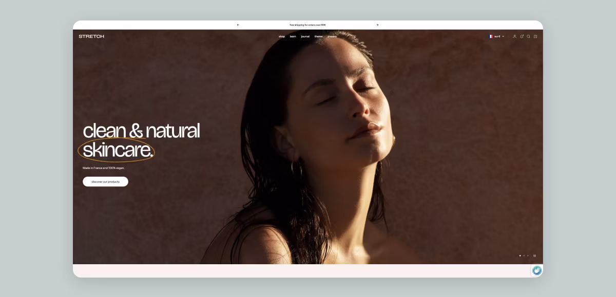 Shopify-Theme Stretch von Maestrooo für immersives Marken-Storytelling