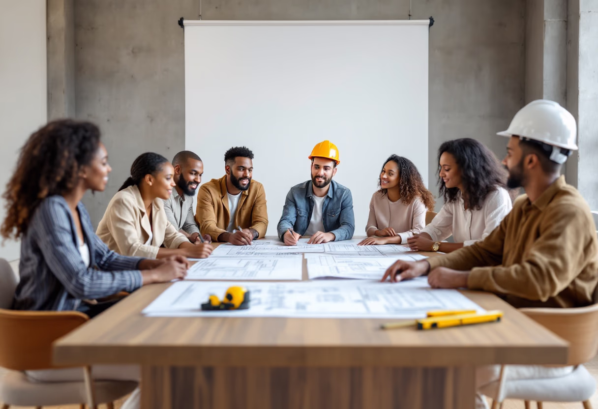 image of construction meetings for a general contractor